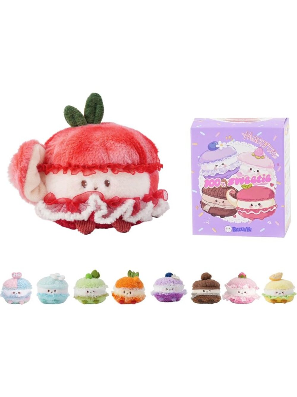 Adorable Macaron Plush Toy - 3.35-Inch Blind Box Collectible - Cute Gift Idea